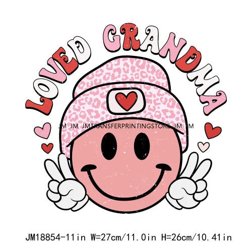 Valentine Heart Mama Mini Best Mom Ever Love Family Candy Heart Stanley Tumbler Inspired Iron On DTF Transfer Sticker For Shirts