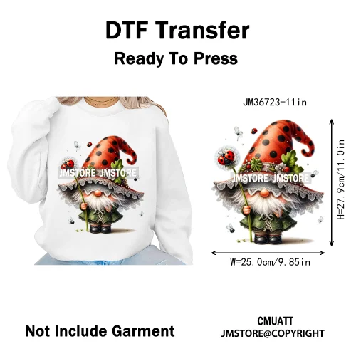 Spooky Scary Witch Girly Animal Flower Strawberry Gnomes Iron on DTF Washable Transfers Stickers Ready to Press for Hoodies Bags