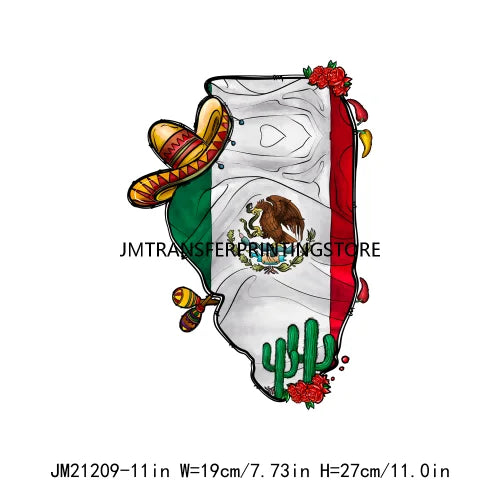 Let's Fiesta Love Mexico Cinco De Mayo La Mama Chingona Design Decals Mamacita Pinata Gnomizes DTF Transfer Stickers For T-shirt