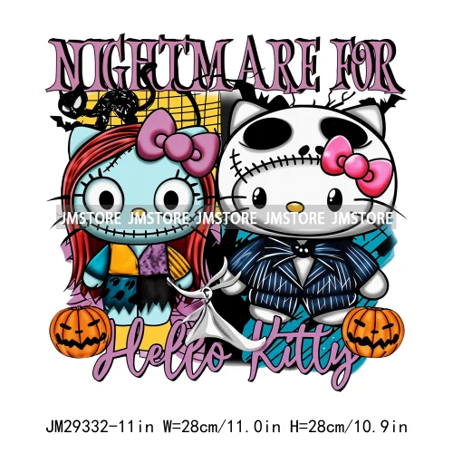 Cartoon Horror Character Halloween Vibes Pumpkin Killer Logos Iron On DTF Transfers Stickers Ready To Press For Hoodies