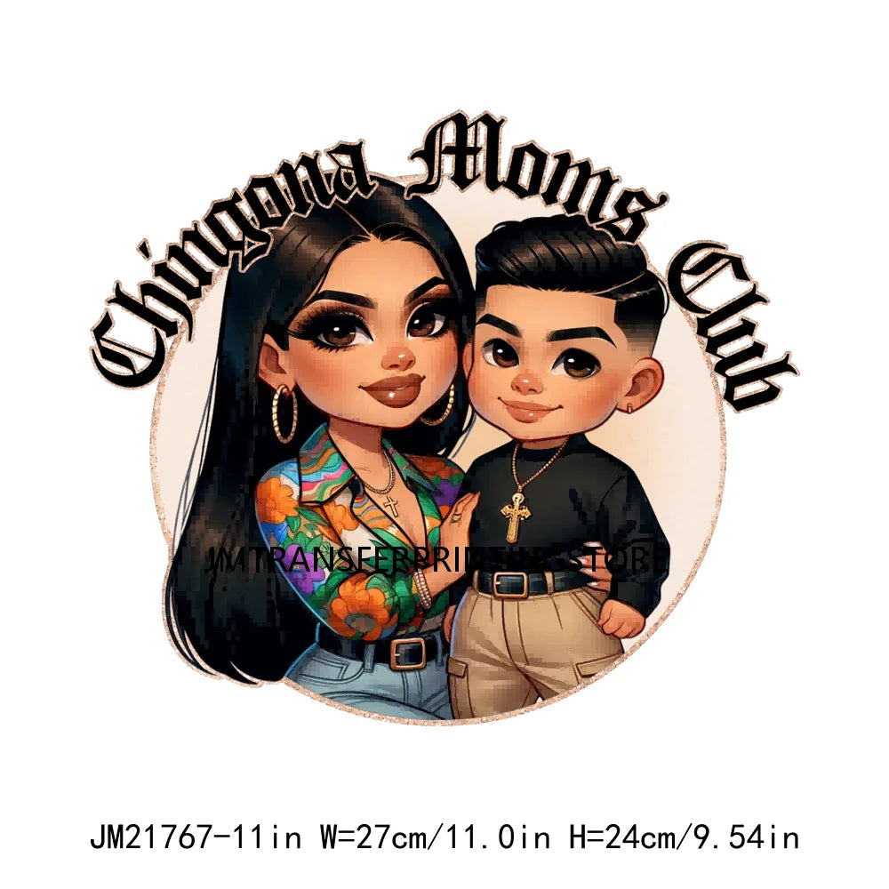 Latina Mexican Chingona Chicana Mom Sayings Hay Comida En La Cas Porque Soy Tu Madre Y Punto DTF Transfer Stickers For Hoodies