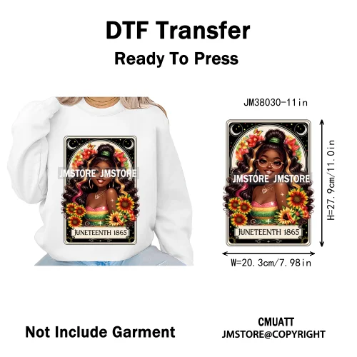 Steppin into Juneteenth Vibes Black History Independence Day Iron on DTF Heat Transfer Stickers Ready to Press for T-shirts Bags