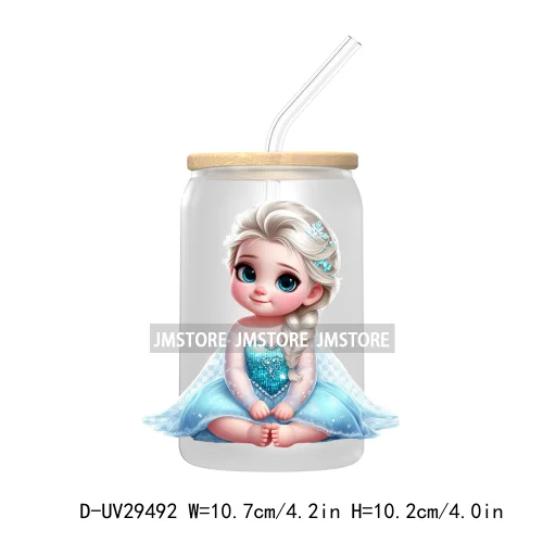 Cute Cartoon Baby Girls Kids Characters UV DTF Transfer Stickers Decals For Libbey Cold Cups Mugs Tumbler Princess Mouse Friends