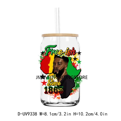 We Are Black History Afro Girl Boy UV DTF Transfer Sticker Decal For Libbey Cold Cups Mug Tumbler Waterproof DIY Logo Juneteenth