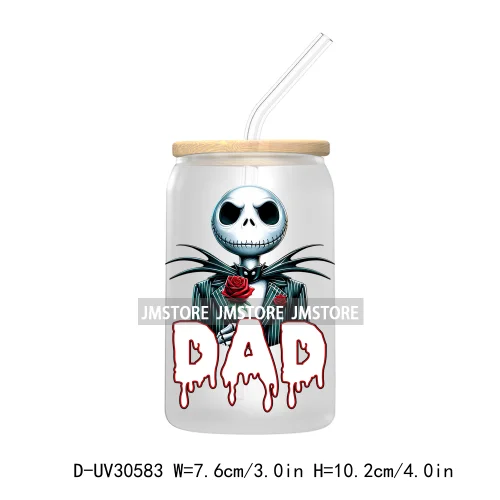 Halloween Horror Mama Dad Movie Killers UV DTF Transfers Stickers Decals For Libbey Cold Cups Mugs Tumbler High Quality Labels