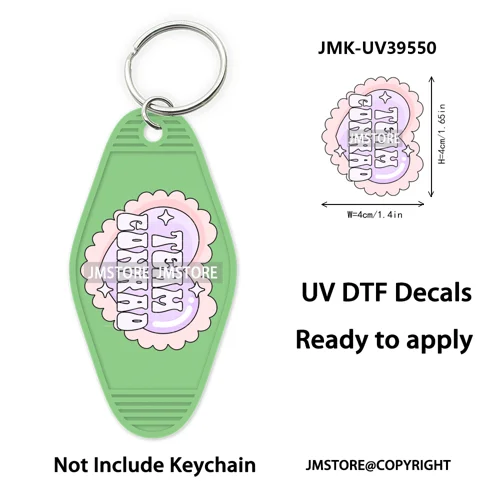 Season Reading Bookish Affirmation UV DTF Motel Keychain Decal Ready To Ship Custom Transfer Stickers Prints For Hotel Keychain