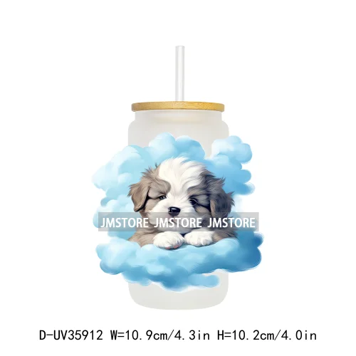Dreamy Sleeping Baby Animals UV Sticker Decals For Libbey Cold Cups Mugs Tumbler Transfer Stickers Waterproof Top Quality Prints