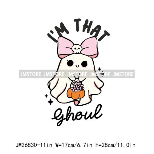 Hot Cute Spooky Ghouls Boo Read Club Bookish Halloween DTF Printing Iron On Transfer Stickers Ready To Press For Hoodies Bags