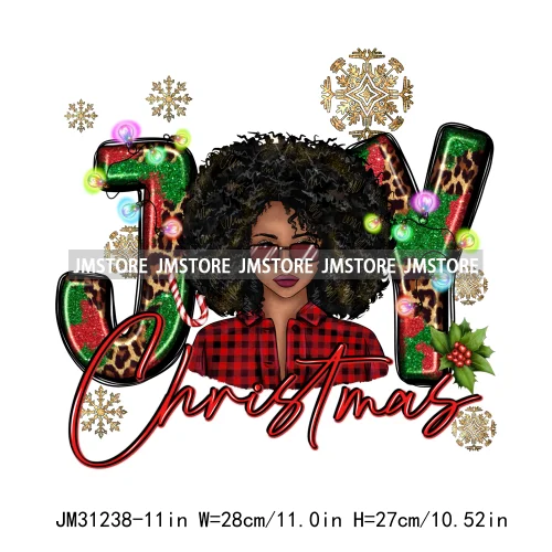 Just a Girl Who Loves Christmas Afro Woman Not Like Us Hip Pop Santa Iron On DTF Transfers Stickers Ready To Press For Hoodies