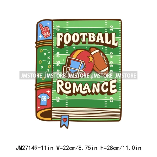 Bookish Girlie Sports Romance Reader Book Tropes Fictional Booktrovert Positive Saying DTF Iron On Transfer Stickers For Clothes