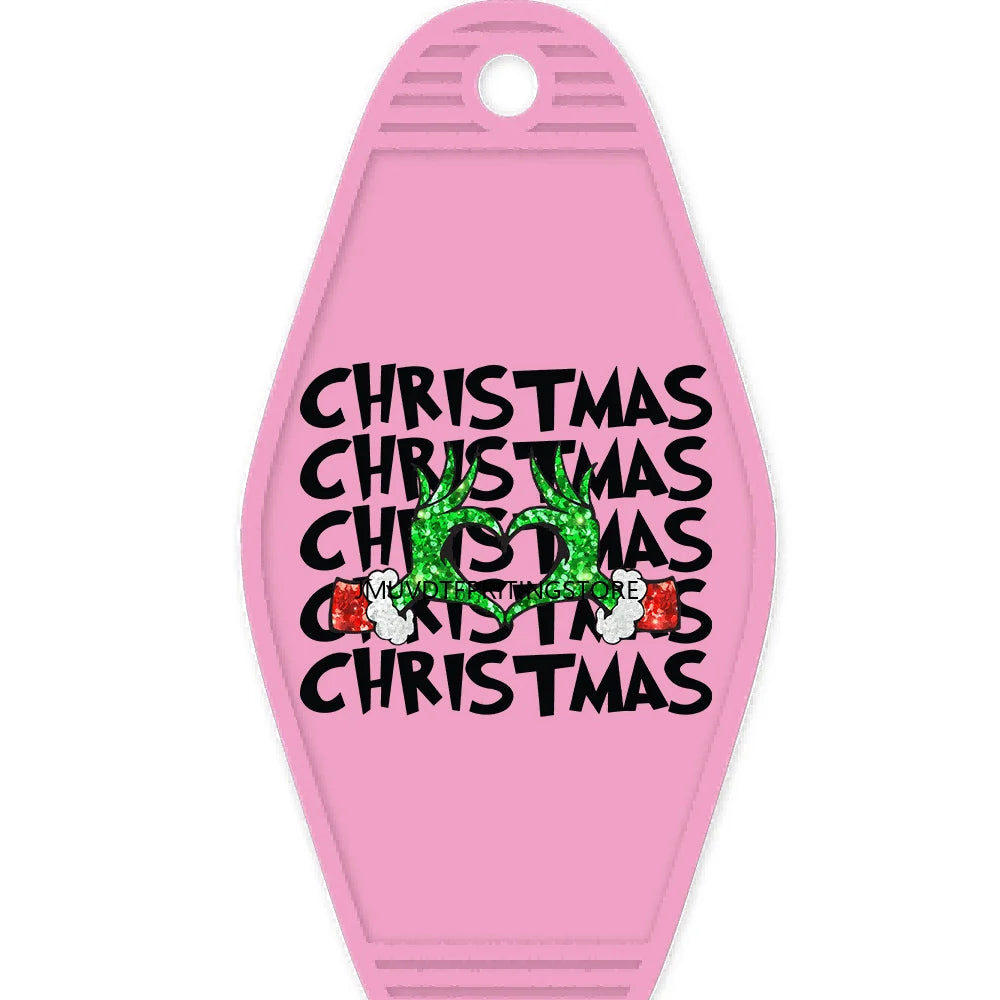 New Trending Howdy Christmas Tree Winter Vibes High Quality Durable WaterProof UV DTF Sticker Logo For Motel Hotel Keychain