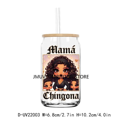 Chingona Mom Club UV DTF Transfers Stickers Decals For Libbey Cold Cups Mugs Tumbler Waterproof DIY Craft Happy Mother's Day