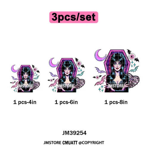 Trendy Margaritas Scary Movie Halloween Monsters Season Iron on DTF Washable Heat Transfers Stickers Ready to Press for Hoodies