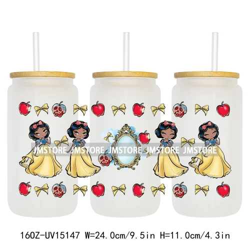 Magical Princess Best Friends UV DTF Stickers Ready to Transfer Cup Wrap Custom DIY Craft For Libbey Can Glass Tumblers Mugs