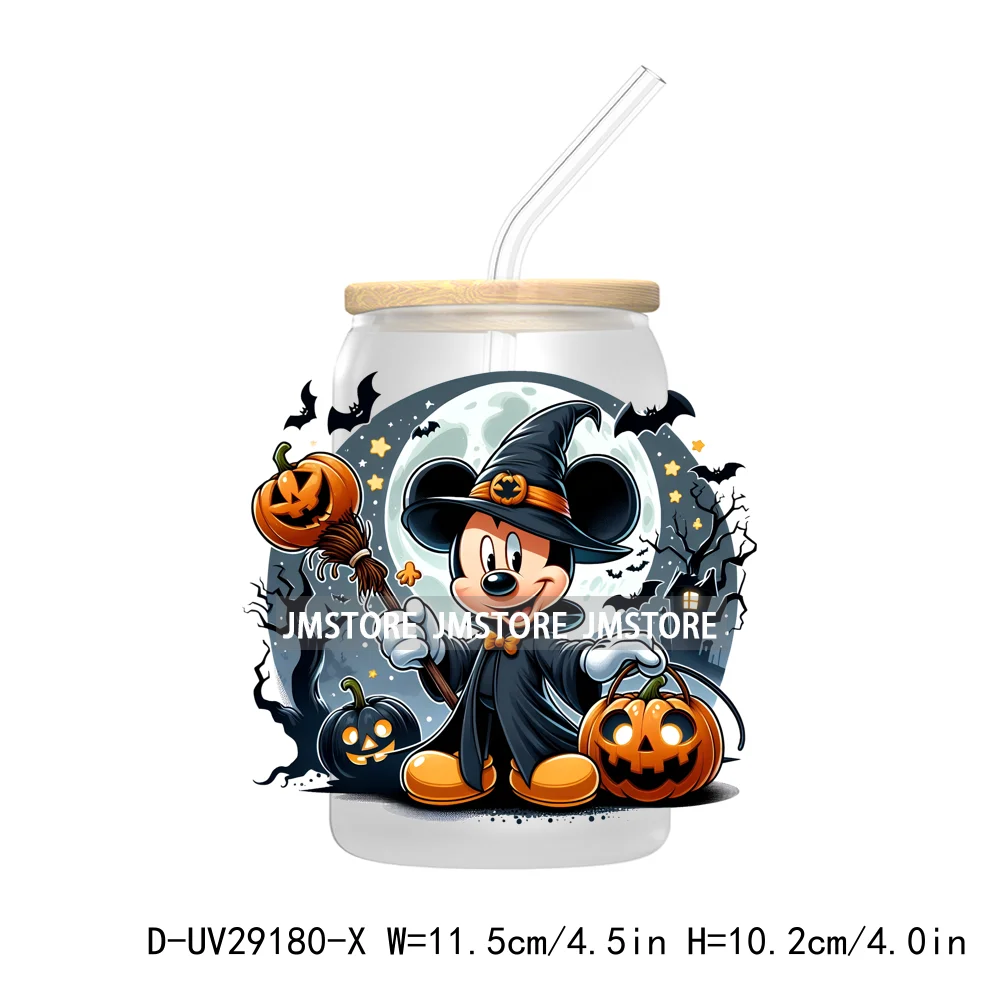 Cute Halloween Horror Characters UV DTF Transfer Stickers Decals For Libbey Cold Cups Mug Tumbler Waterproof Scary Movie Killers