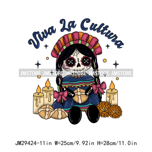 Aqui Espantan Tricotri Mexican Ghost Latina Culture Spooky Pumpkin Halloween Iron On DTF Heat Press Transfer Sticker For Hoodies