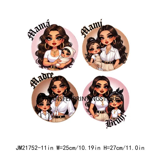 La Mejor Mama Del Mundo Chicana Mom Latina Mother's Day Latina Mexican Mama Chingona Chicana DTF Transfer Stickers For Clothing