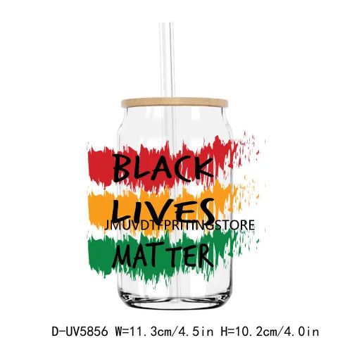 We Are Black History Afro Girl Boy UV DTF Transfer Sticker Decal For Libbey Cold Cups Mug Tumbler Waterproof DIY Logo Juneteenth