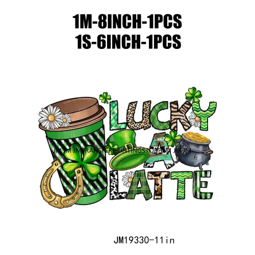 Let's Get Lucked Up Load On Luck Decals Lucky Baby Cowboy Heifer Animal Blessed St Patrick's Day DTF Transfer Stickers For Shirt