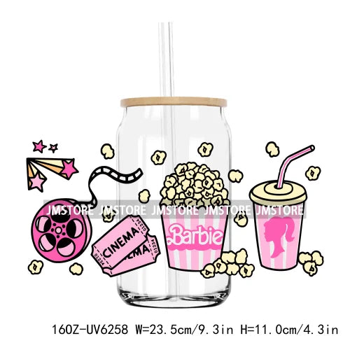 Cute Cartoon Characters UV DTF Sticker For 16OZ Libbey Glass Cup Can Wrap Transfer Stickers Custom Labels DIY Logo Magic World