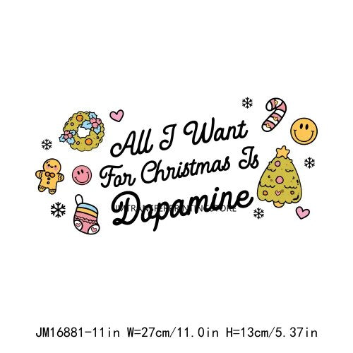 Christmas Boo-Jee Holly Jolly Vibe Mood Seasonal Depression Cheer Cozy Winter DTF Transfer Sticker Ready To Press For Sweatshirt