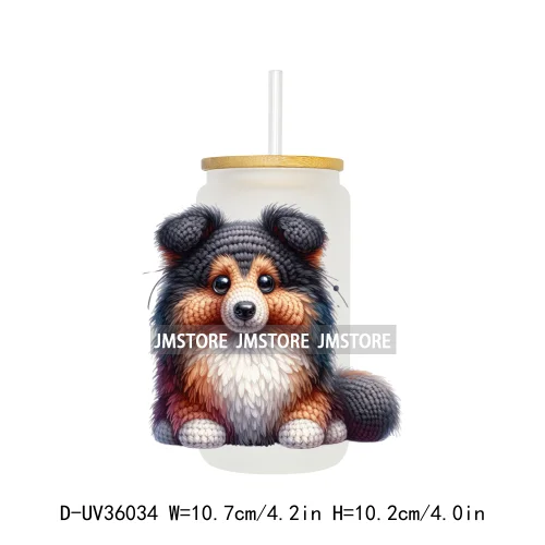 New Knitted Baby Animals UV Sticker Decals For Libbey Cold Cups Mugs Tumbler Transfer Stickers Waterproof High Quality Labels