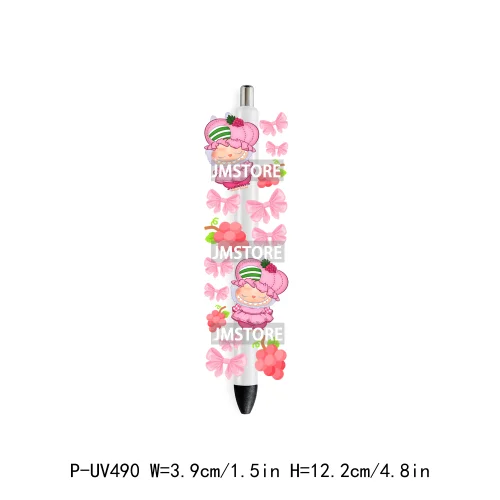 Cute Cartoon Monsters Character Kids UV DTF Pen Wraps Ready To Apply Transfer Stickers Waterproof Prints Durable Custom Labels