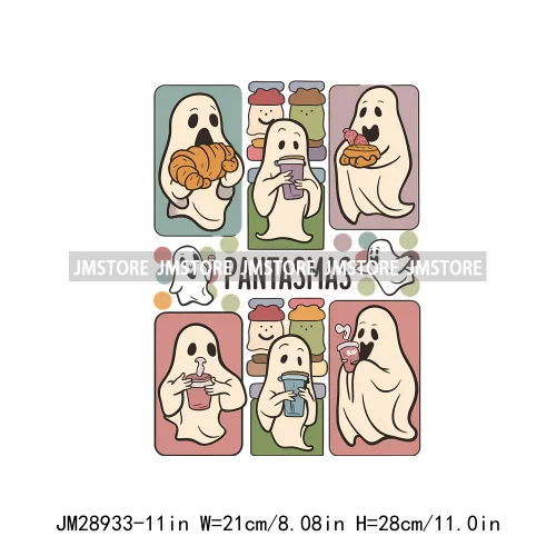 Cute Aqui Espantan Mexican Ghost Creepy Conchita Era Conchas And Cucuys Iron On DTF Transfer Stickers Ready To Press For Hoodies