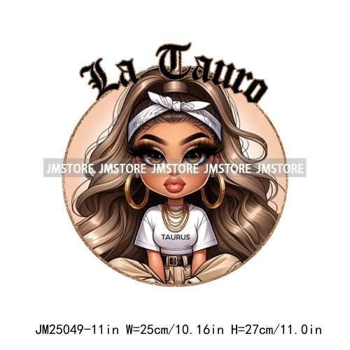 3d Custom Headband Hispanic Zodiac Girls Latina Constellation Lady DTF Iron On Transfers Stickers Ready To Press For T-shirts