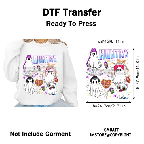 In My Boys Era Ghost Cartoon Anime Movie Kpop Halloween Vibes Iron on DTF Washable Transfers Stickers Ready to Press for Hoodies