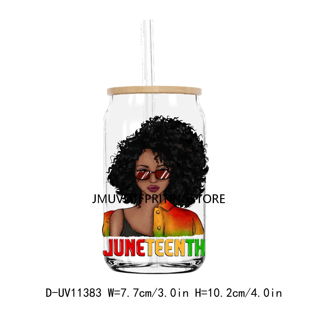 Juneteenth 1865 Black History Month UV DTF Transfers Stickers Decals For Libbey Cold Cups Mugs Tumbler Waterproof DIY Craft