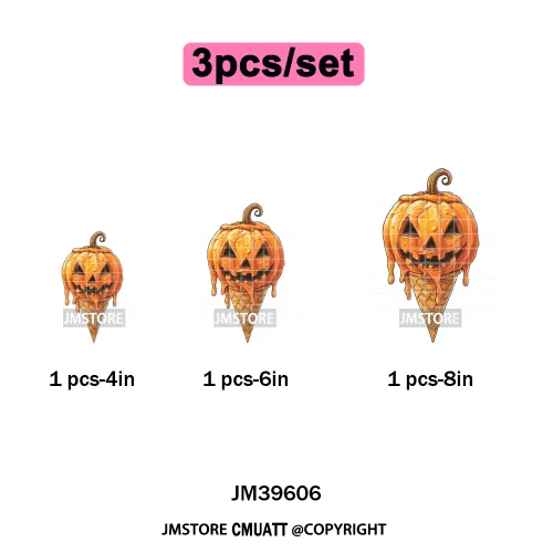 Scary Halloween Popsicles Horror Movie Killers Character Iron on DTF Washable Transfers Stickers Ready to Press for Textile Bags