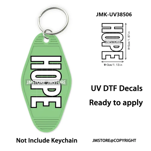 Christian Bible Jesus Faith Letters UV DTF Motel Keychain Decals Ready To Ship Custom Transfer Stickers Print For Hotel Keychain