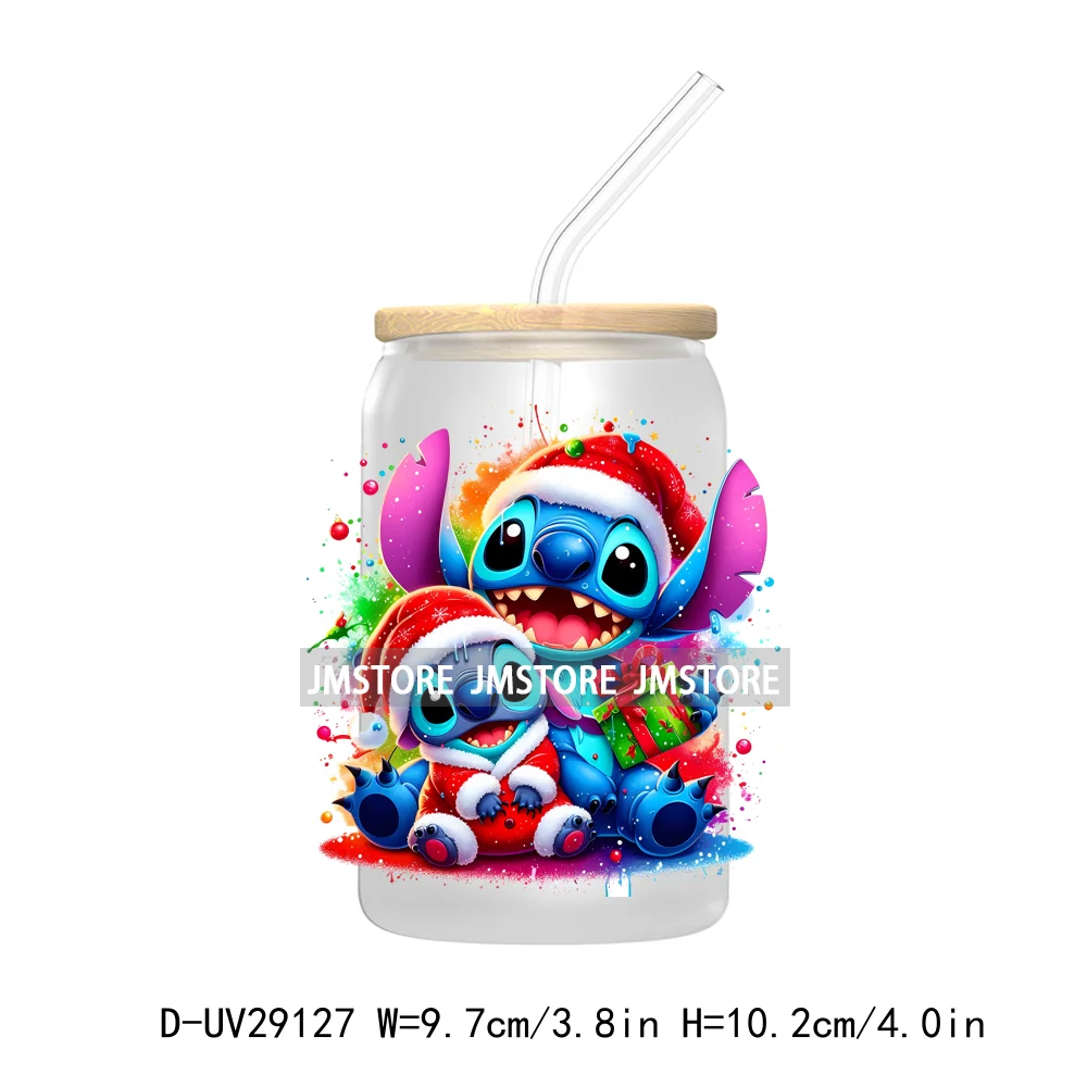 Christmas Vibes Cartoon Mouse Friends UV DTF Transfer Stickers Decals For Libbey Cold Cups Mugs Tumbler Labels Magical Kingdom