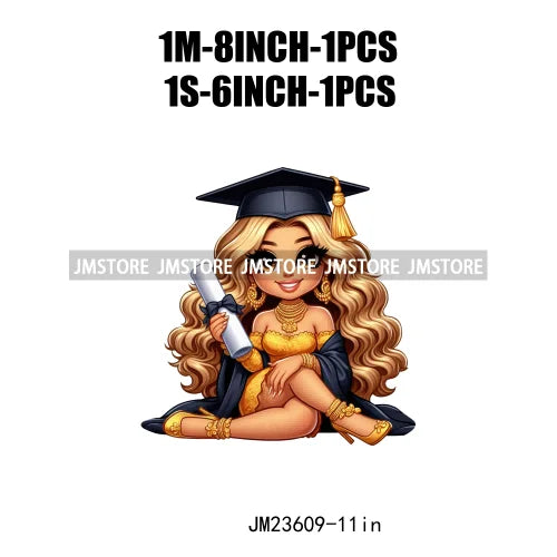 Chicano Graduation Para Mi Familia Si Se Pudo Chicano Educated Latina Sernior School Girls DTF Transfer Stickers For T-shirts