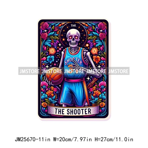 Custom Flower La Chismosa Dog Cat Lover Badass Skull Tarot Card  DTF Iron On Heat Transfers Stickers Ready To Press For Hoodies