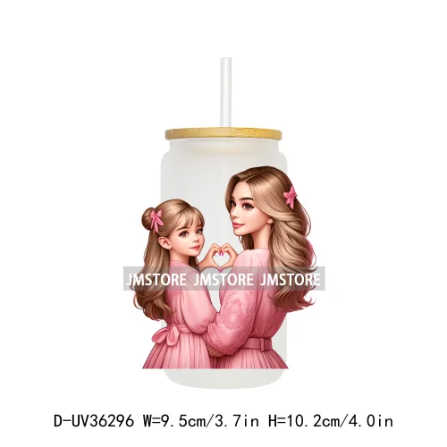 Mother And Daughter Mother's Day UV Sticker Decals For Libbey Cold Cups Mugs Tumbler Transfer Stickers Waterproof Custom Logo