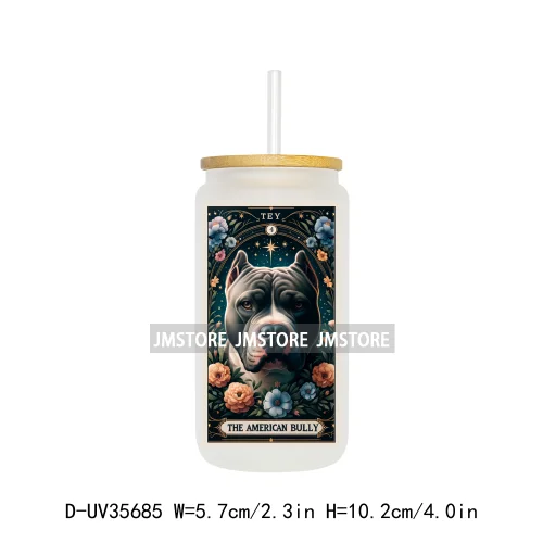 Dog Cat Animals Tarot Card UV Sticker Decals For Libbey Cold Cups Mugs Tumbler Transfer Stickers Waterproof High Quality Labels