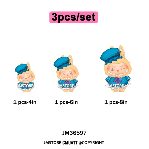 New Coquette Cartoon Monster Friends Costume Girly Kids Love Iron On DTF Transfer Stickers Designs Ready To Press for Clothing