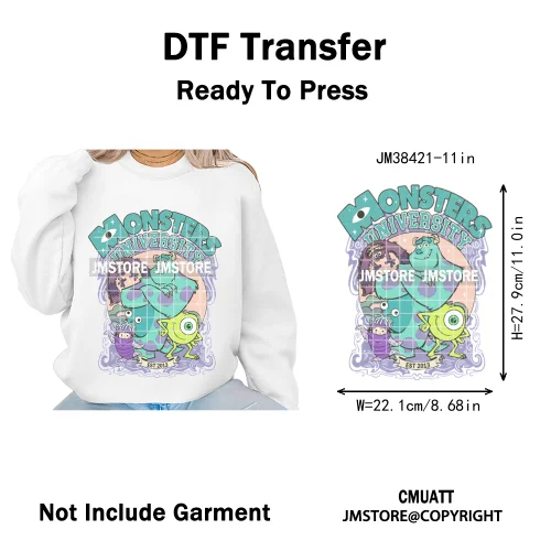 Funny Shells Coquette Bow Summer Salty Vibes Cartoon Printing Designs Iron On DTF Transfer Stickers Ready To Press T-shirts Bags