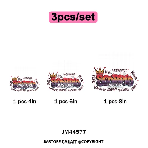 Zodiac Signs Graffiti Astrology Horoscopes Constellation  Iron on Washable DTF Transfer Sticker Ready to Press for T-shirts Bags