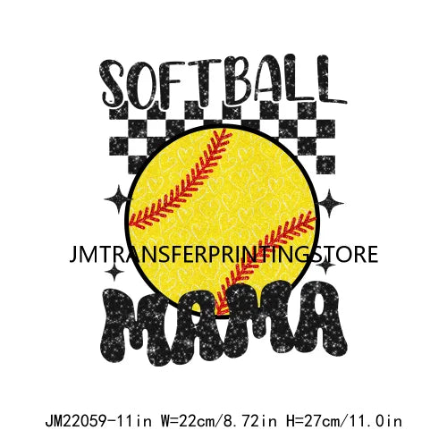 New Baseball Softball T-Ball Mama Sport Season Patches Logos That's My Boy DTF Transfer Stickers Ready To Press For Hoodies