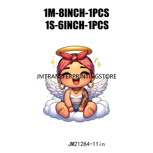 Cute Baby Angel Concha Valentine Kids Lovely Iron On DTF Transfers Printing Stickers Ready To Press For Hoodies