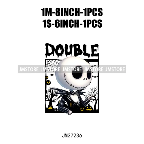 Cartoon Halloween Season Let's Go Ghouls Burn Sage Not Witches Spooky Vibes DTF Iron On Heat Press Transfer Stickers For Clothes