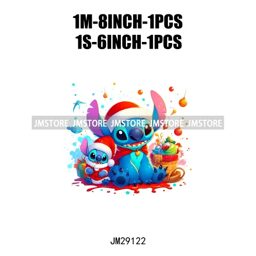 Cartoon Animal Character Merry Christmas Holiday Season Iron On DTF Transfer Stickers Logos Ready To Press For Hoodies