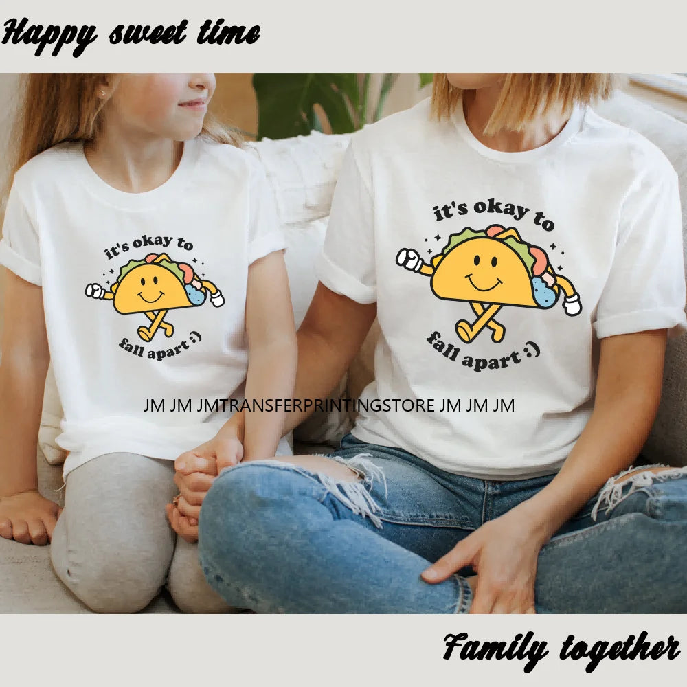 DTF Retro Mental Health Matters Be Kind Self Care Selfish Good Day Positive Quotes Iron On Transfer Stickers Logo For Sweatshirt