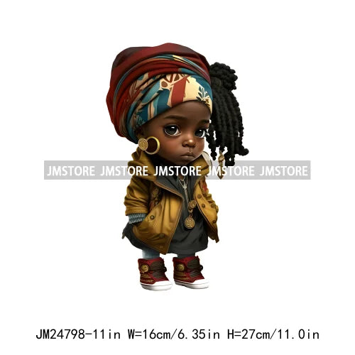 Fashion Kente Headwrap Turban Women Prints Camo Cool Black Hip Hop Boy Iron On DTF Transfers Stickers Ready To Press For Clothes