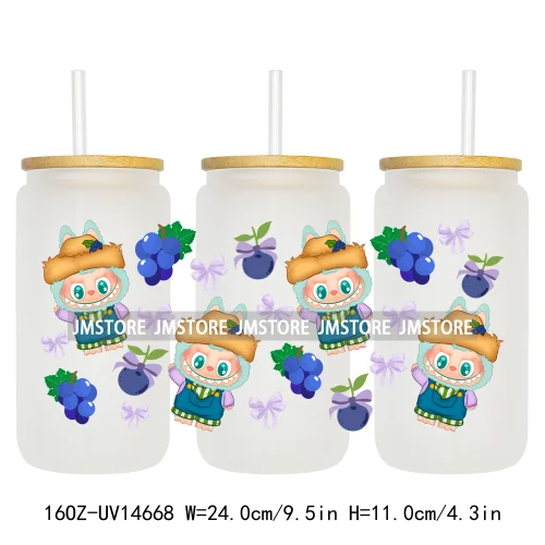 Funny Cartoon Character UV DTF Stickers Ready to Transfer Cup Wrap Custom Labels DIY Craft For Libbey Can Glass Tumblers Mugs