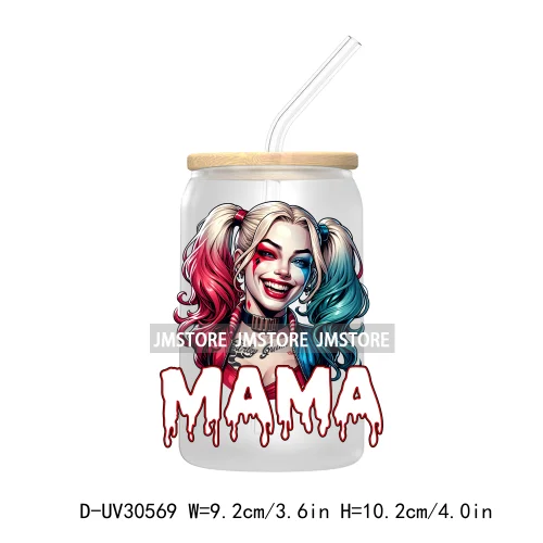 Halloween Horror Mama Dad Movie Killers UV DTF Transfers Stickers Decals For Libbey Cold Cups Mugs Tumbler High Quality Labels