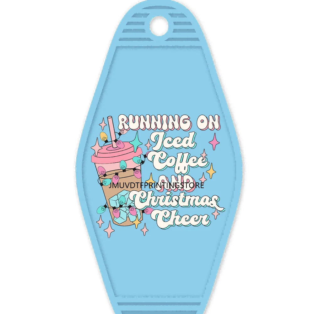 Retro Christmas Santa Claus Season High Quality WaterProof UV DTF Sticker For Motel Hotel Keychain Winterbasics